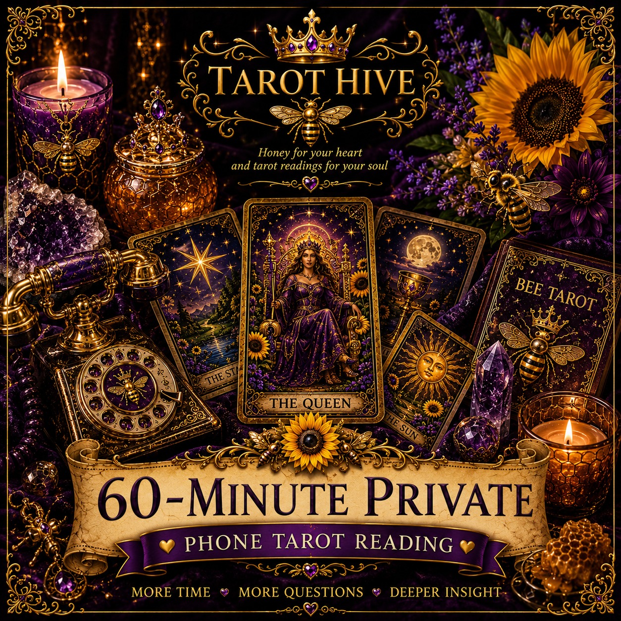 Tarot Hive 60-Minute Private Phone Tarot Reading
